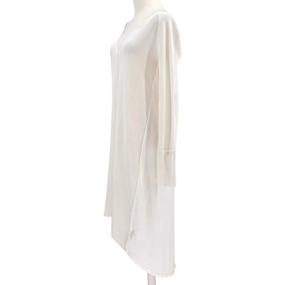 NWT Free People Super Sonic Thermal Tunic XS Ivory Boho Long Top - Picture 4 of 11